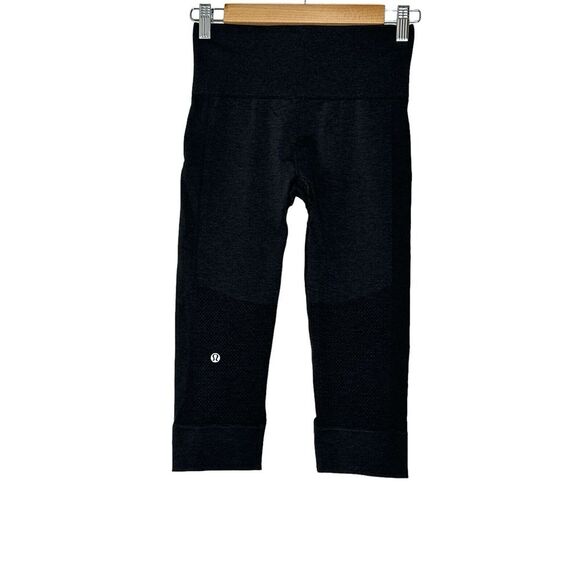 lululemon athletica Pants - Lululemon Leggings Women's Run Inspire Crop Black Size 4 Inseam 17"‎